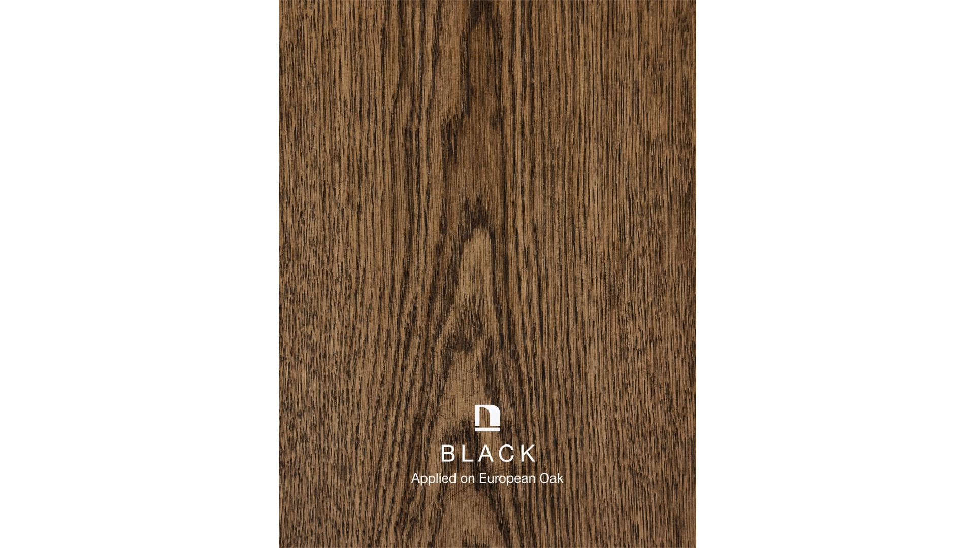 Black De kleur Black op eikenhout van Natura OneCoat